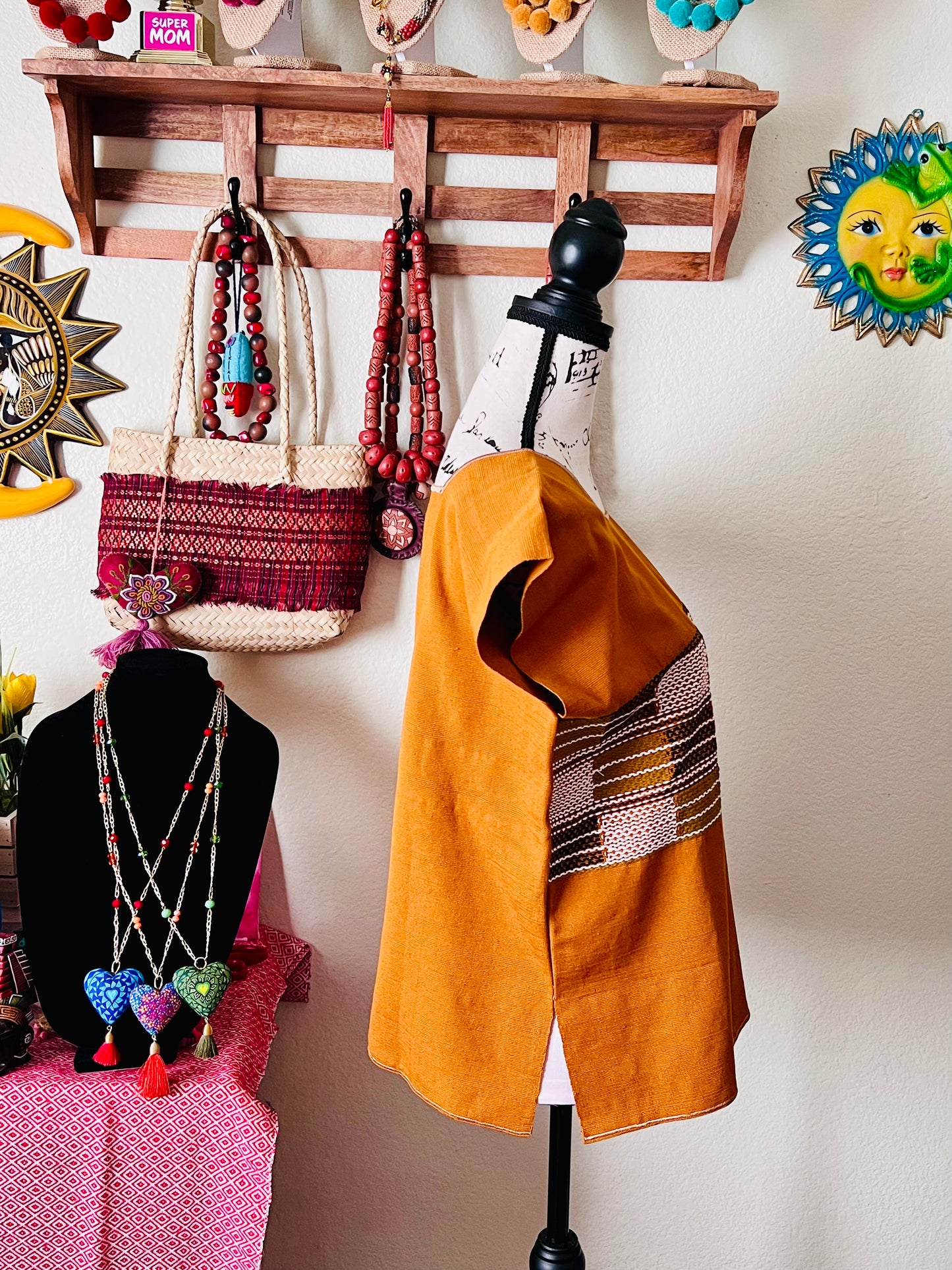 Amber Loom-woven Huipil/ Blouse