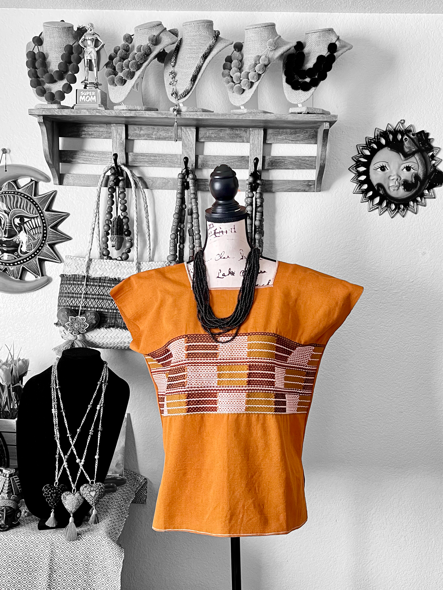 Amber Loom-woven Huipil/ Blouse