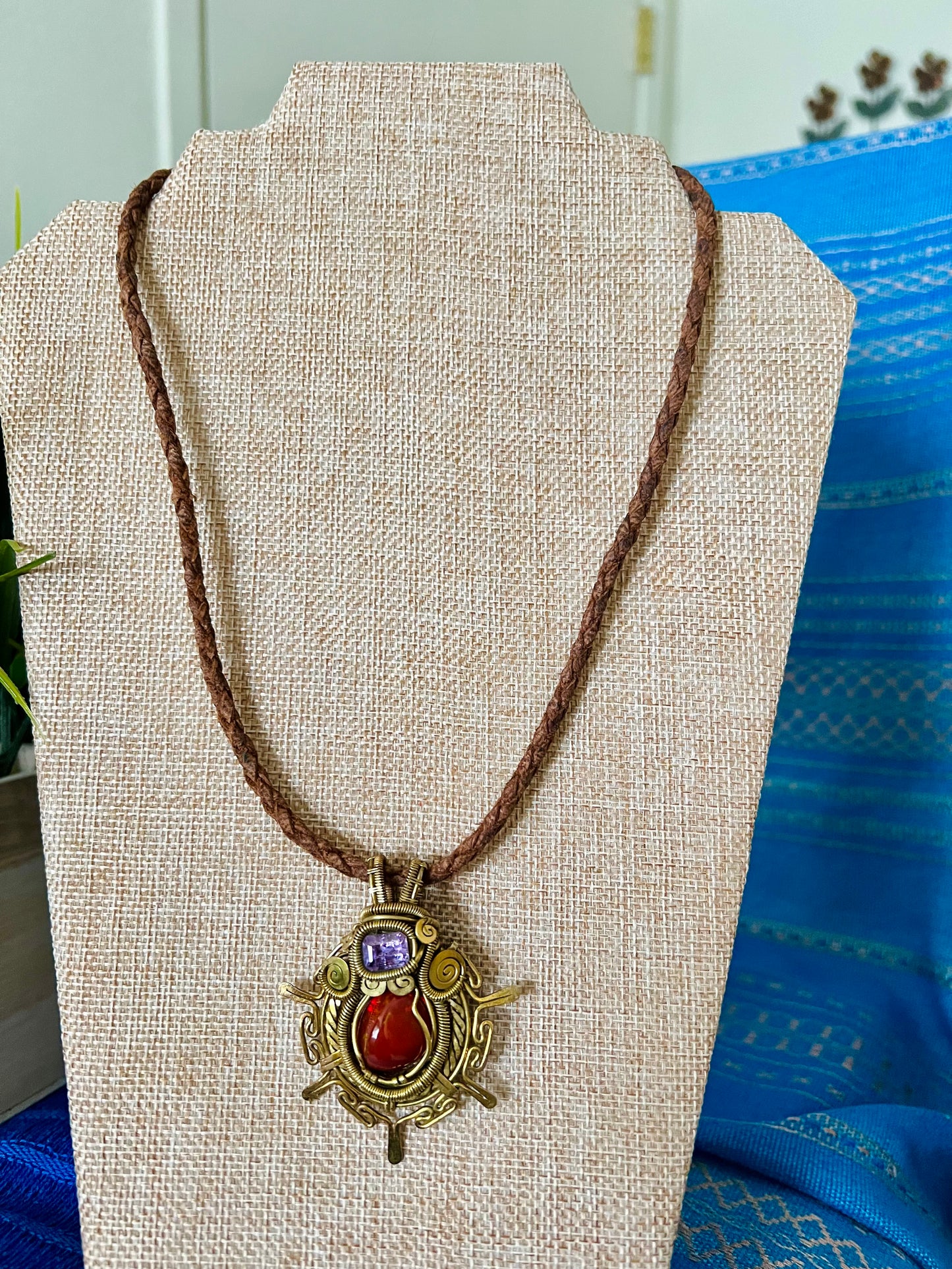Carnelian Agate & Amethyst Necklace