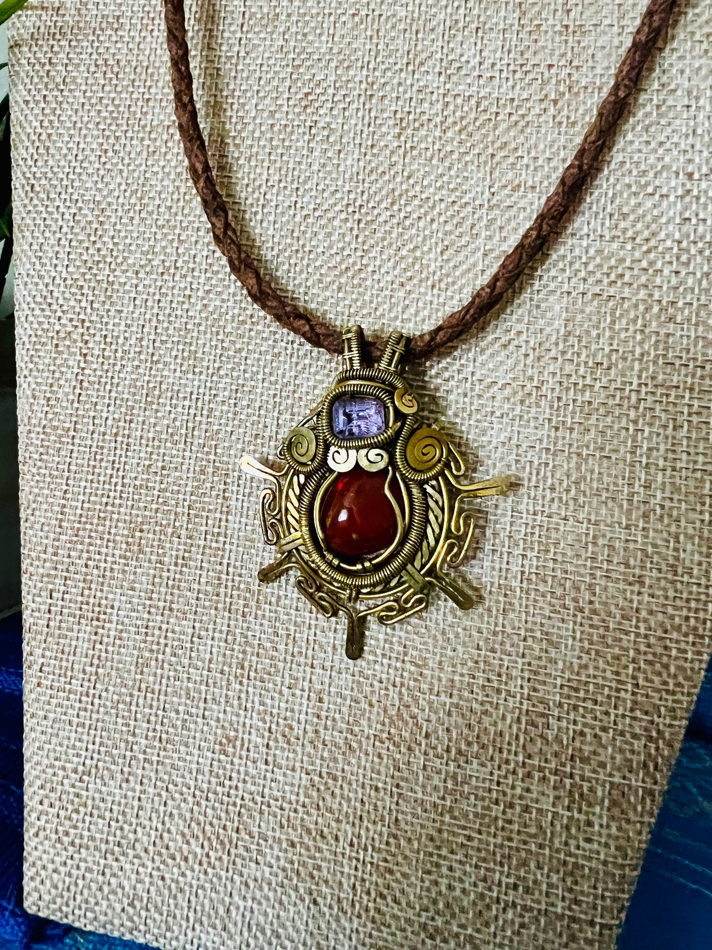 Carnelian Agate & Amethyst Necklace