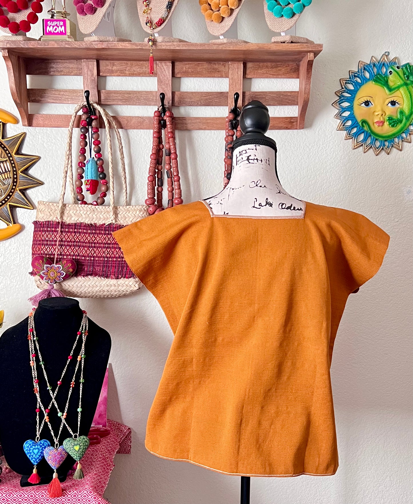 Amber Loom-woven Huipil/ Blouse