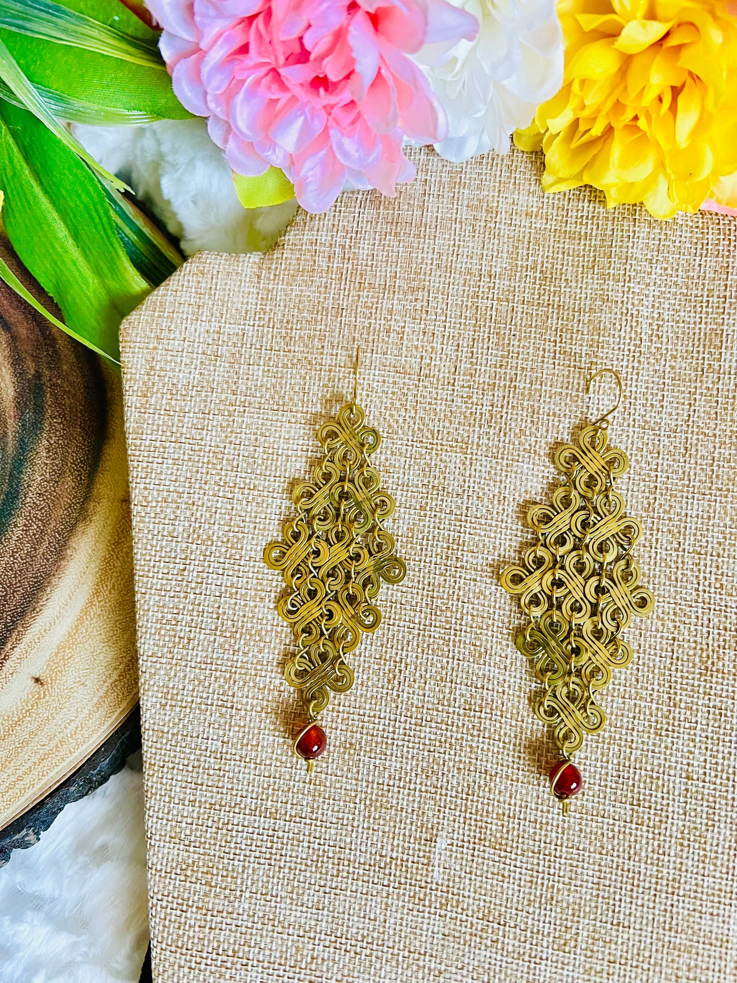 Chandelier Cornelian Agate Earrings