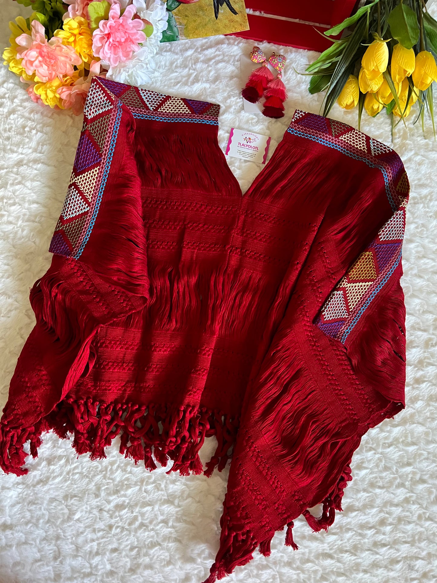 Zinacatan Woven on Backstrap Loom Cape.