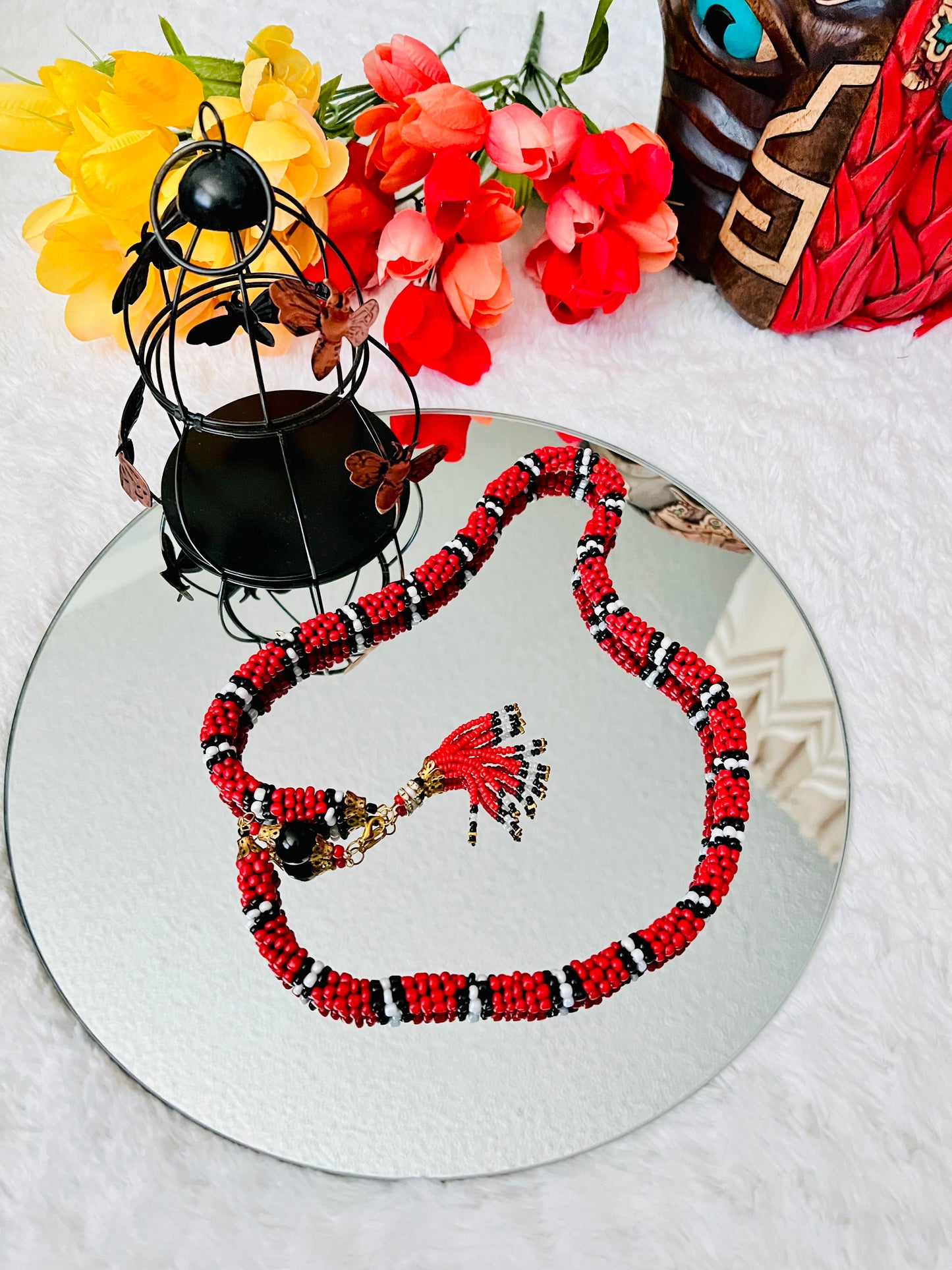 Coralillo Beaded Necklace