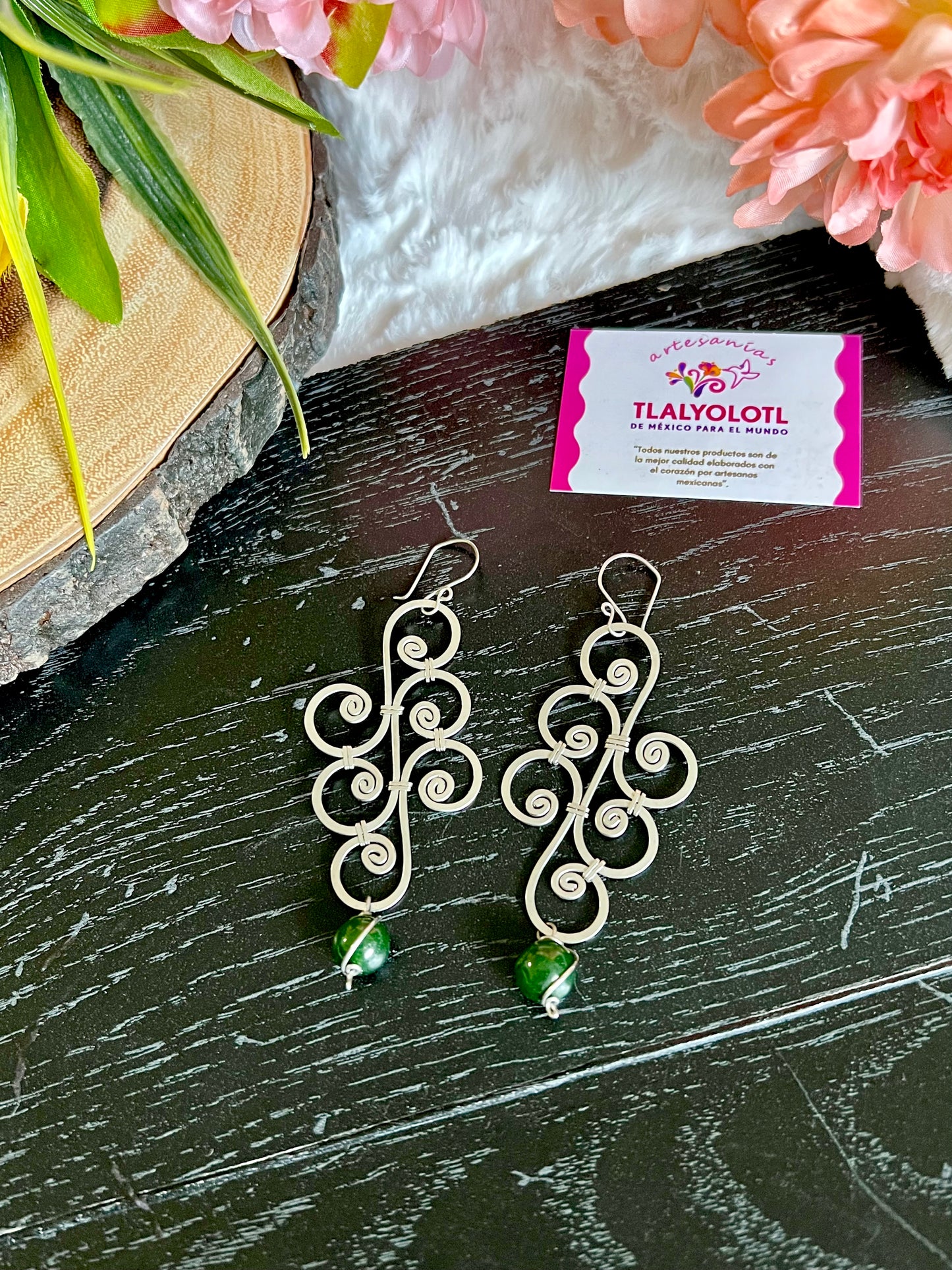 Hammered Filigree Earrings