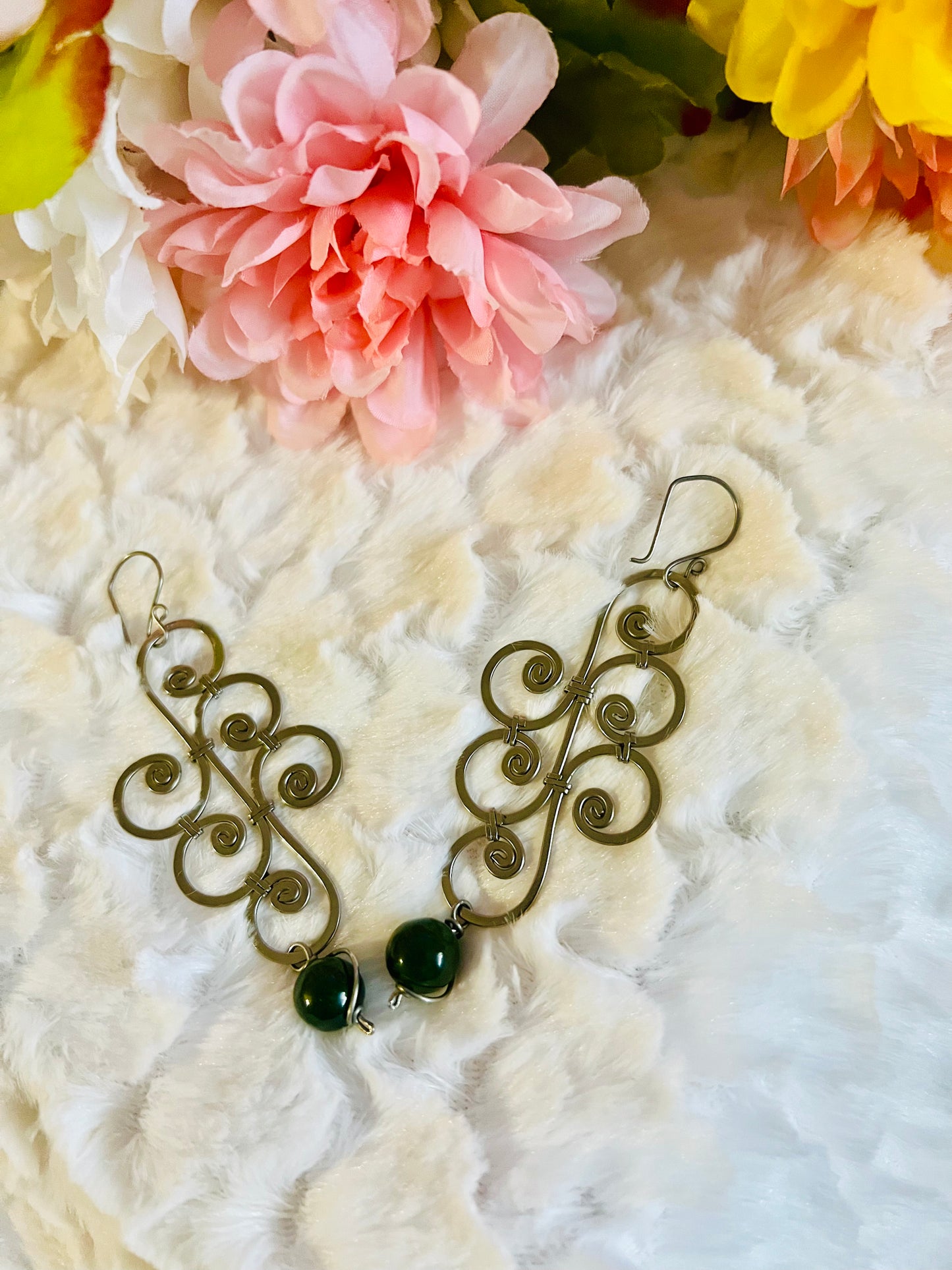 Hammered Filigree Earrings