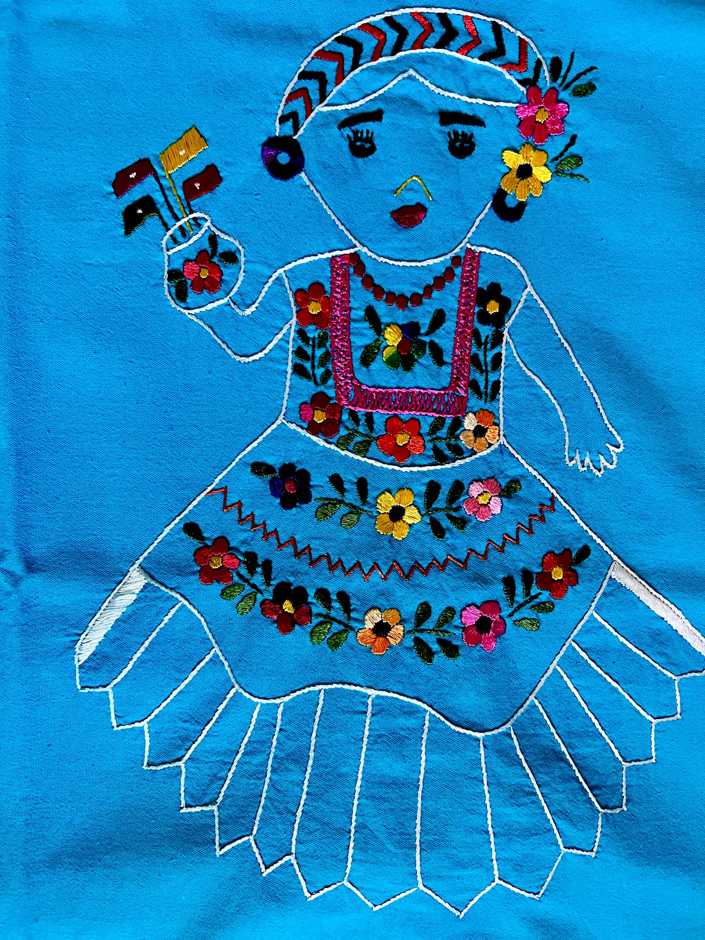 Tehuana Embroidered Blouse