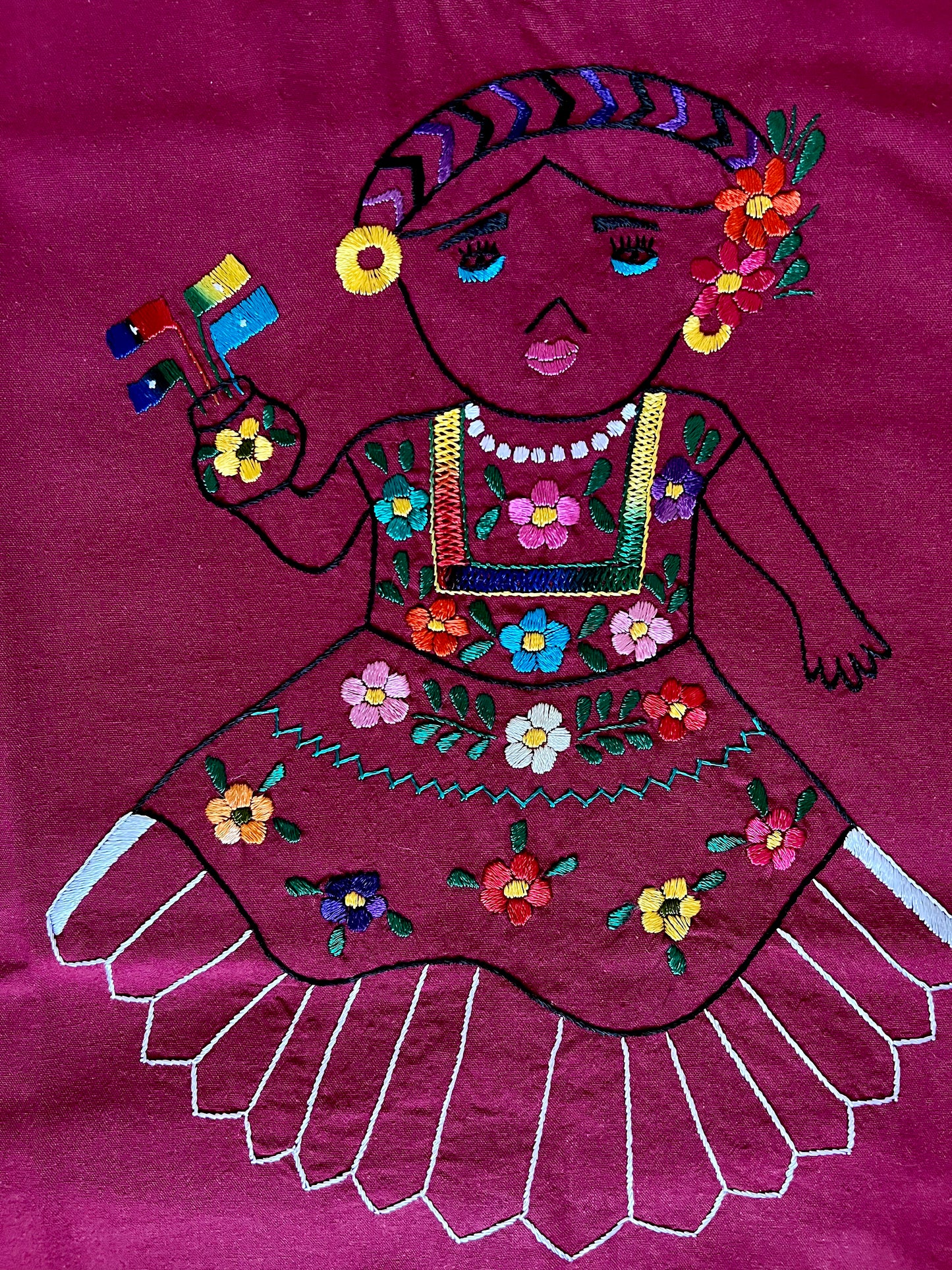 Tehuana Embroidered Blouse