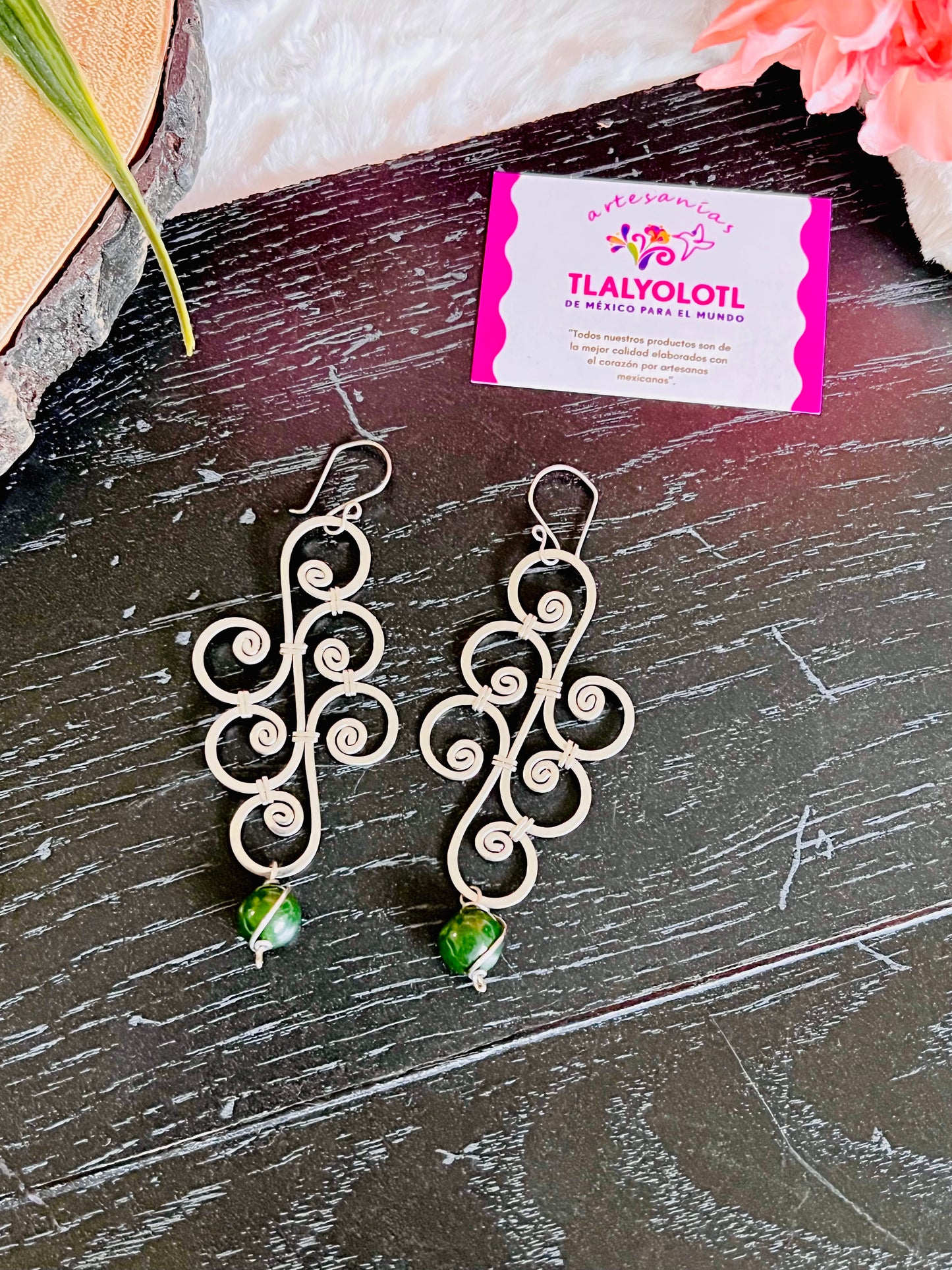 Hammered Filigree Earrings