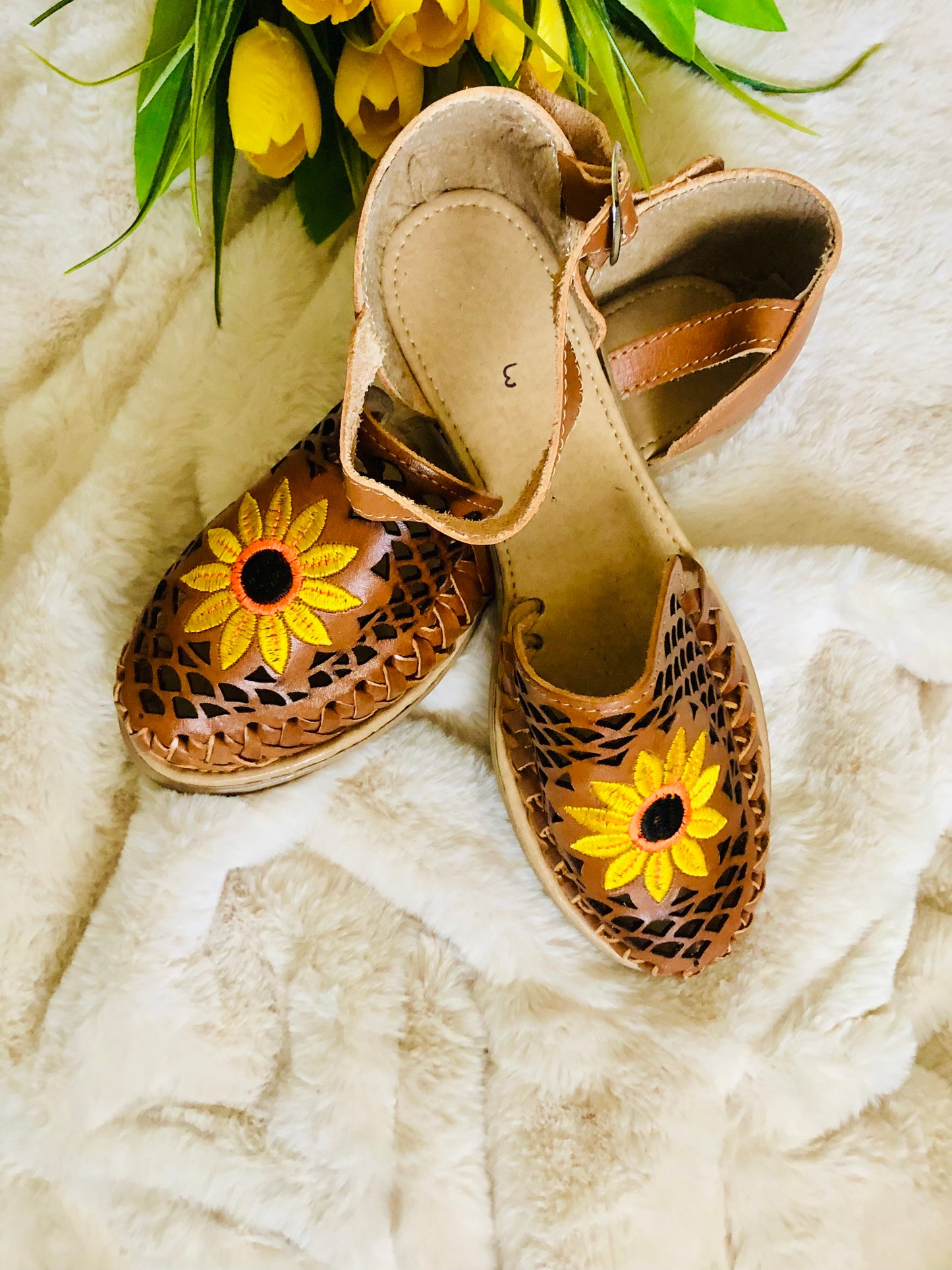 Embroidery Sunflower Women’s Huarache