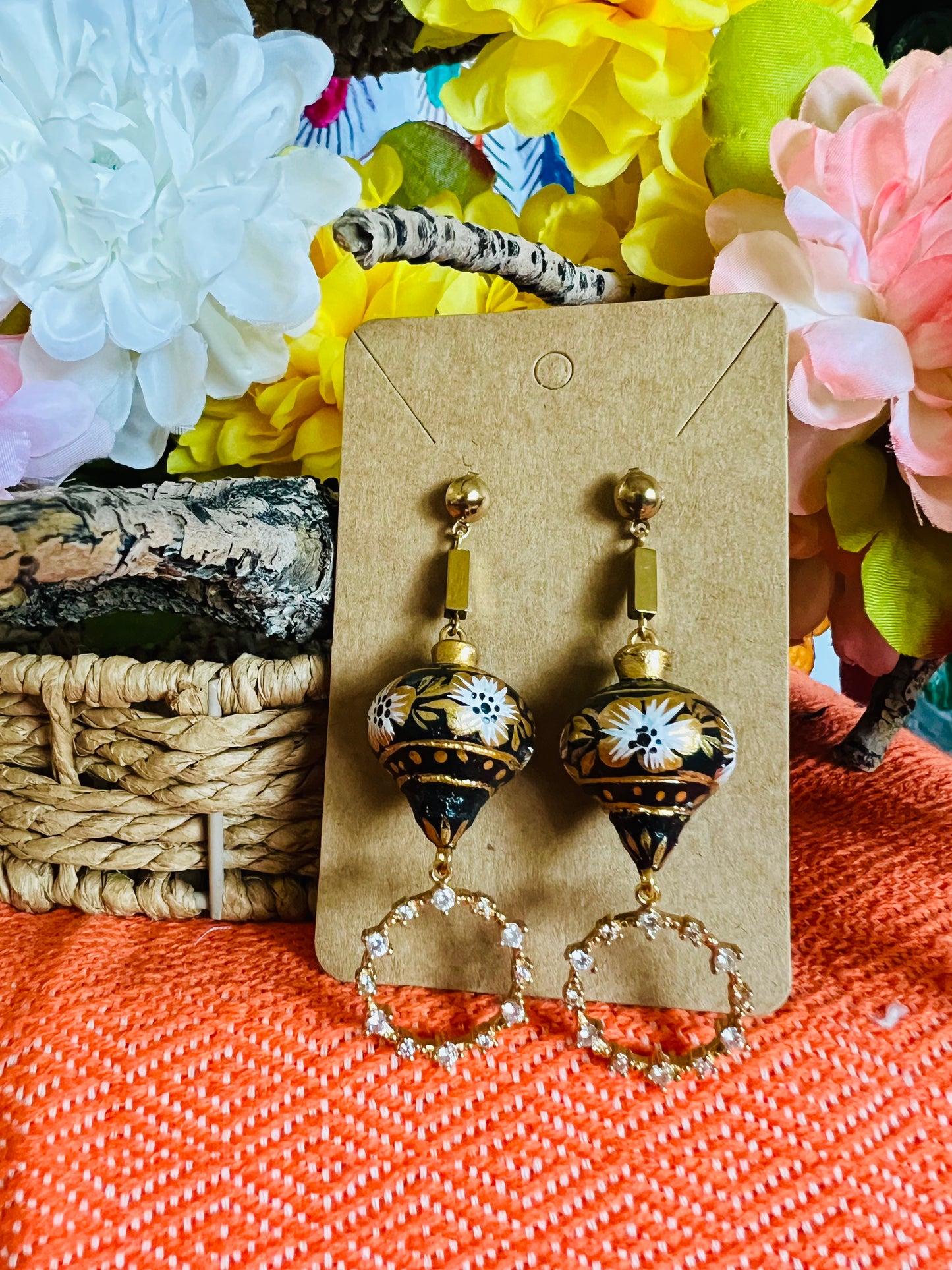 Wooden Trompo Earrings