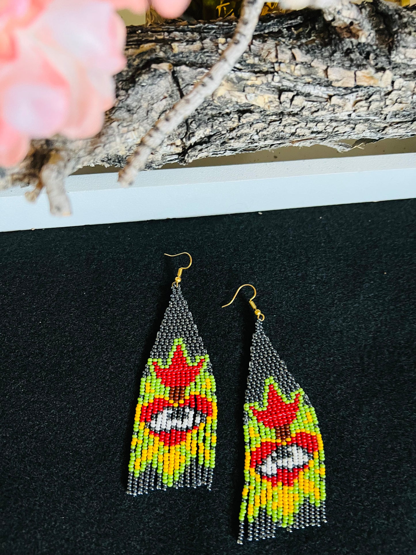 Miracle Heart Beaded Earrings