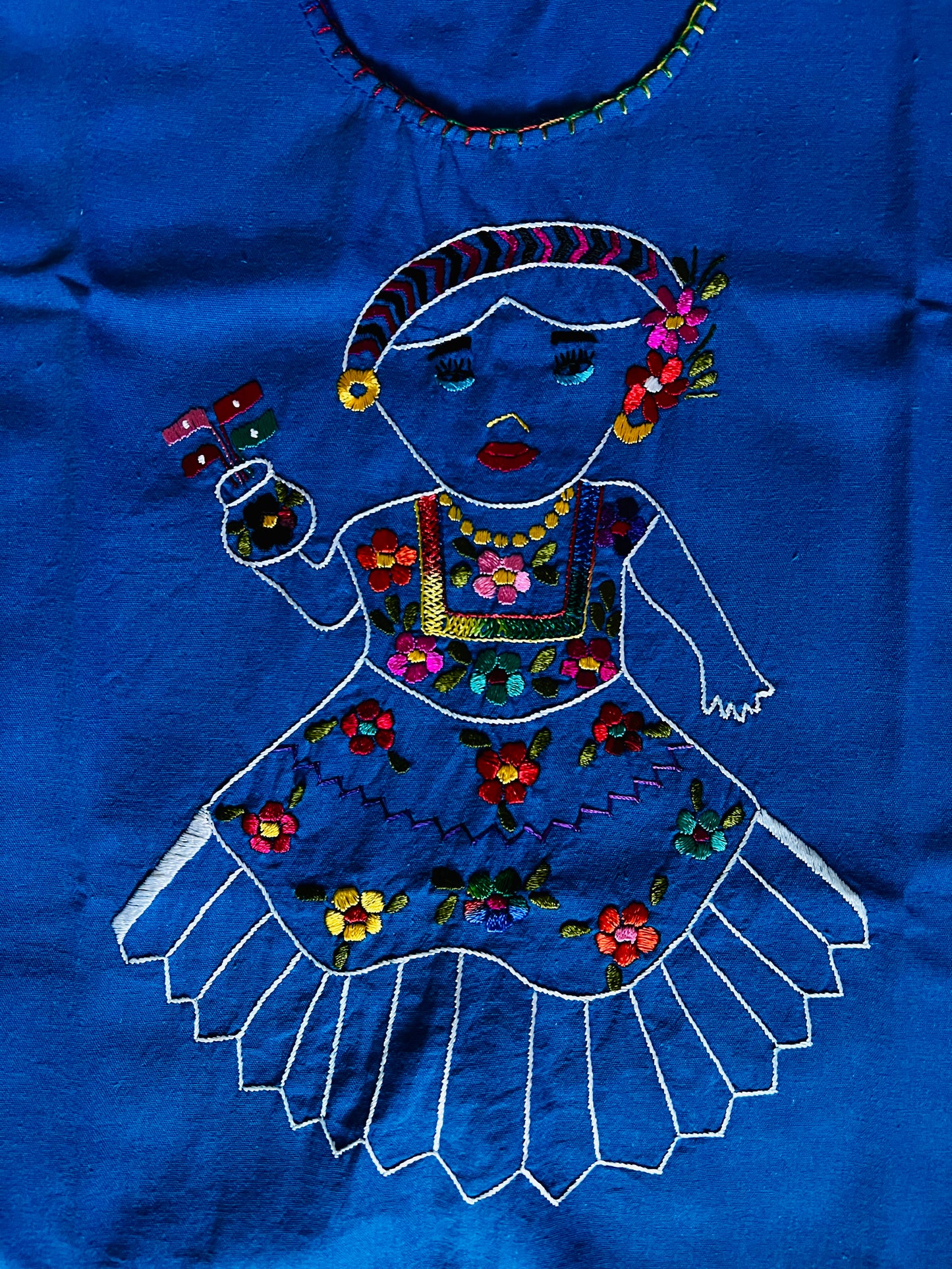 Tehuana Embroidered Blouse