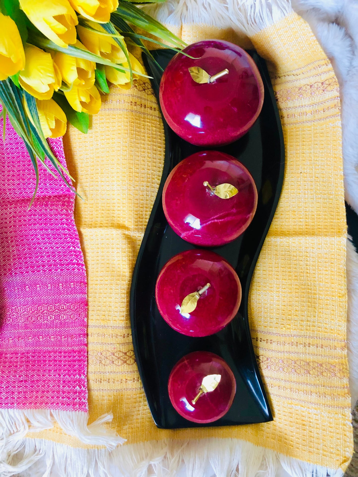 Stone Fruits & Tray Set