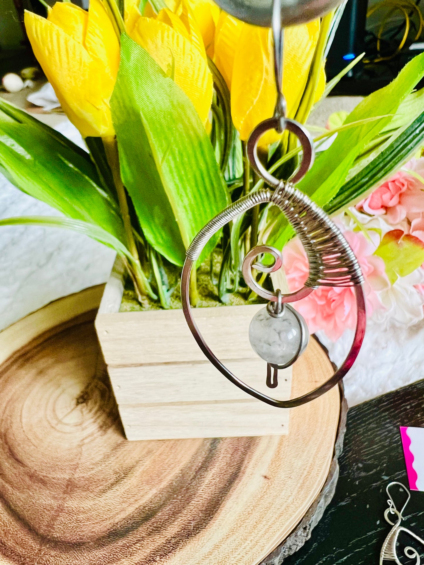 White Quartz Earrings