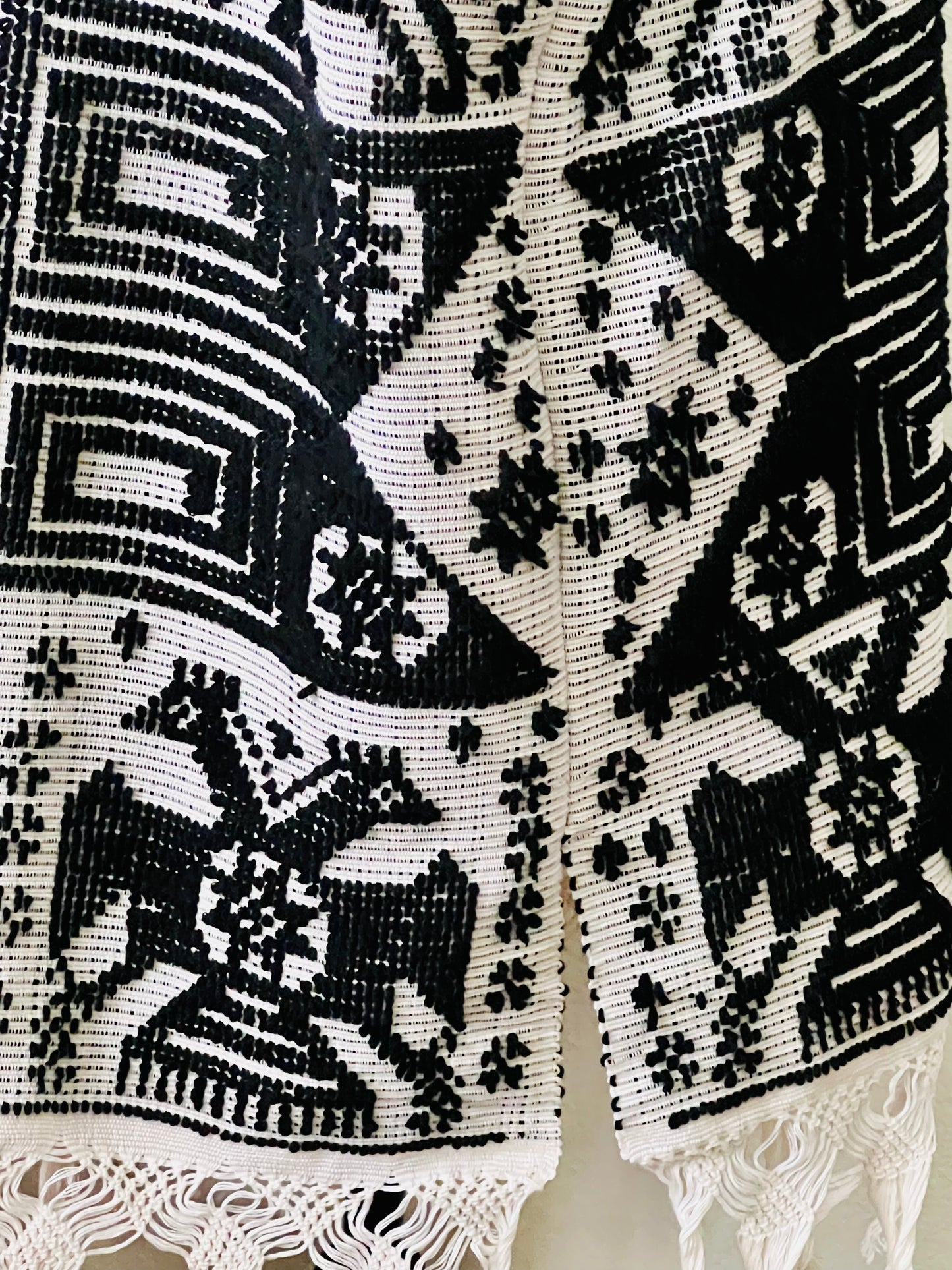 Confetti Black &White Woven Huipil