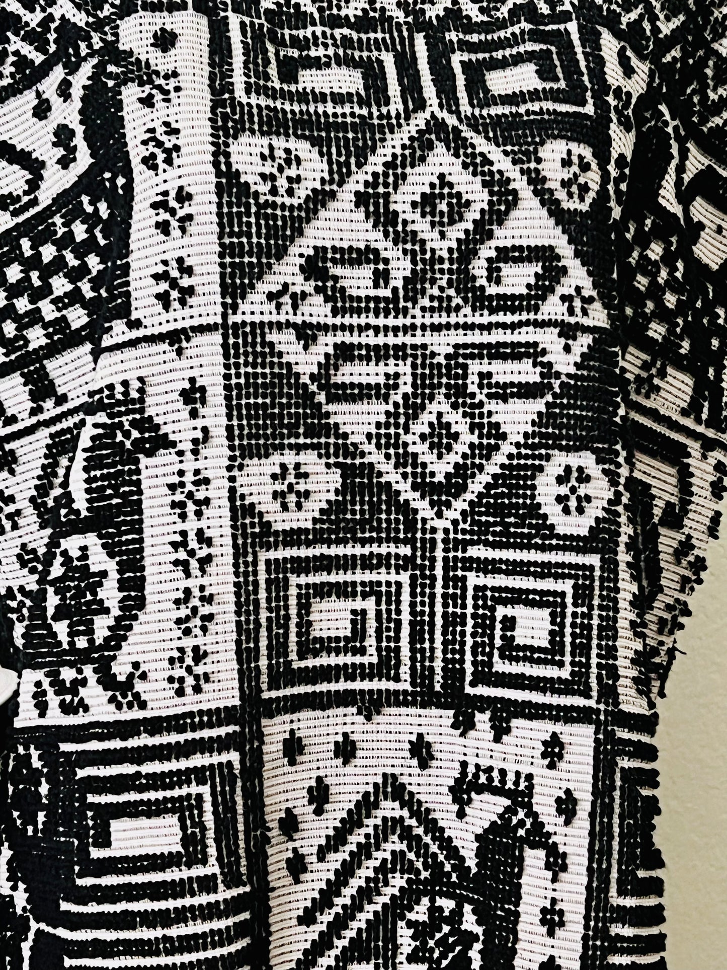 Confetti Black &White Woven Huipil