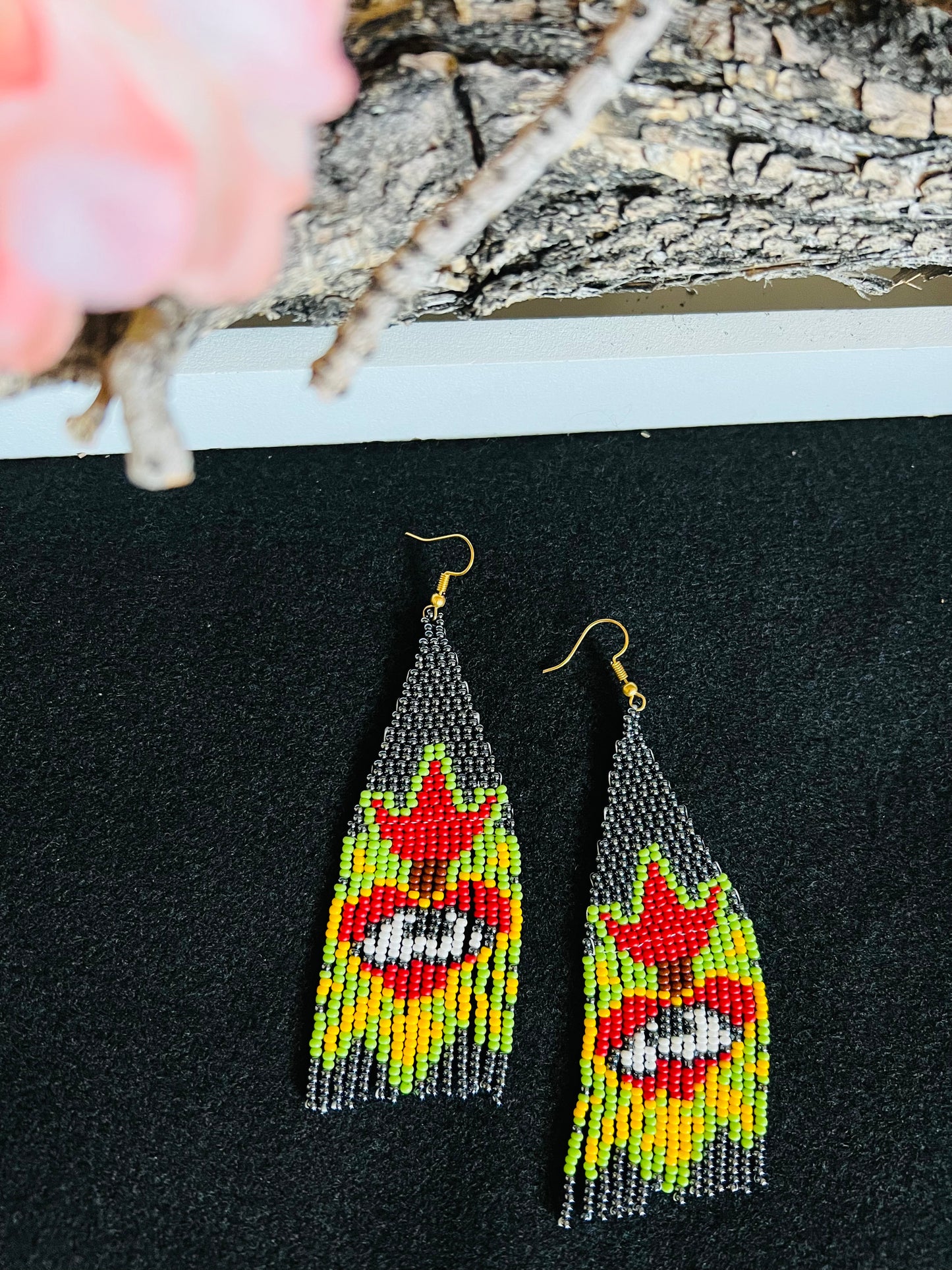 Miracle Heart Beaded Earrings