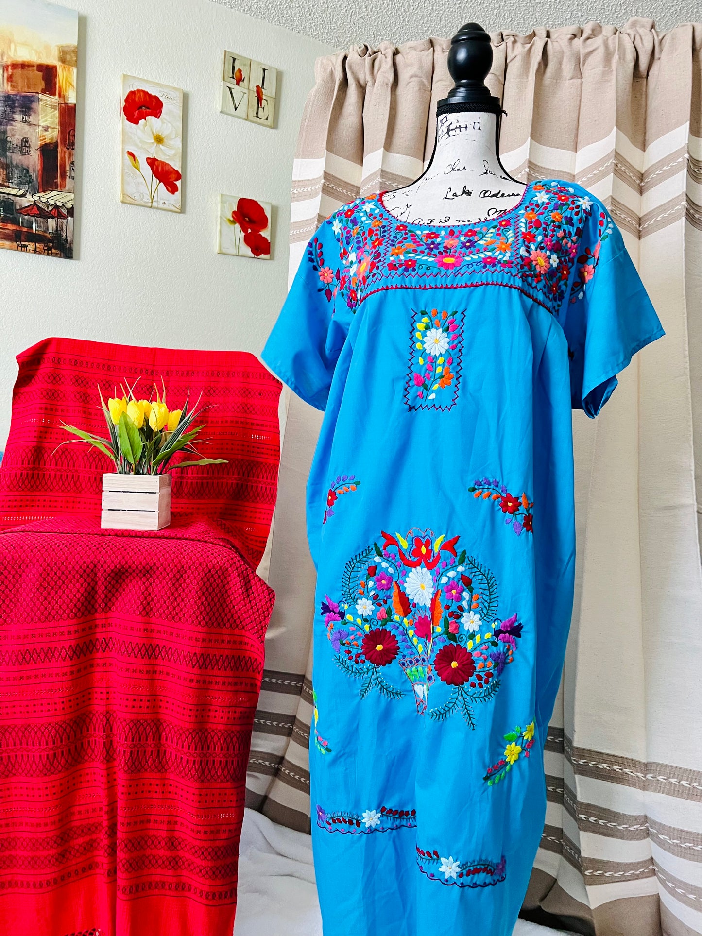 Puebla Embroidered Dress