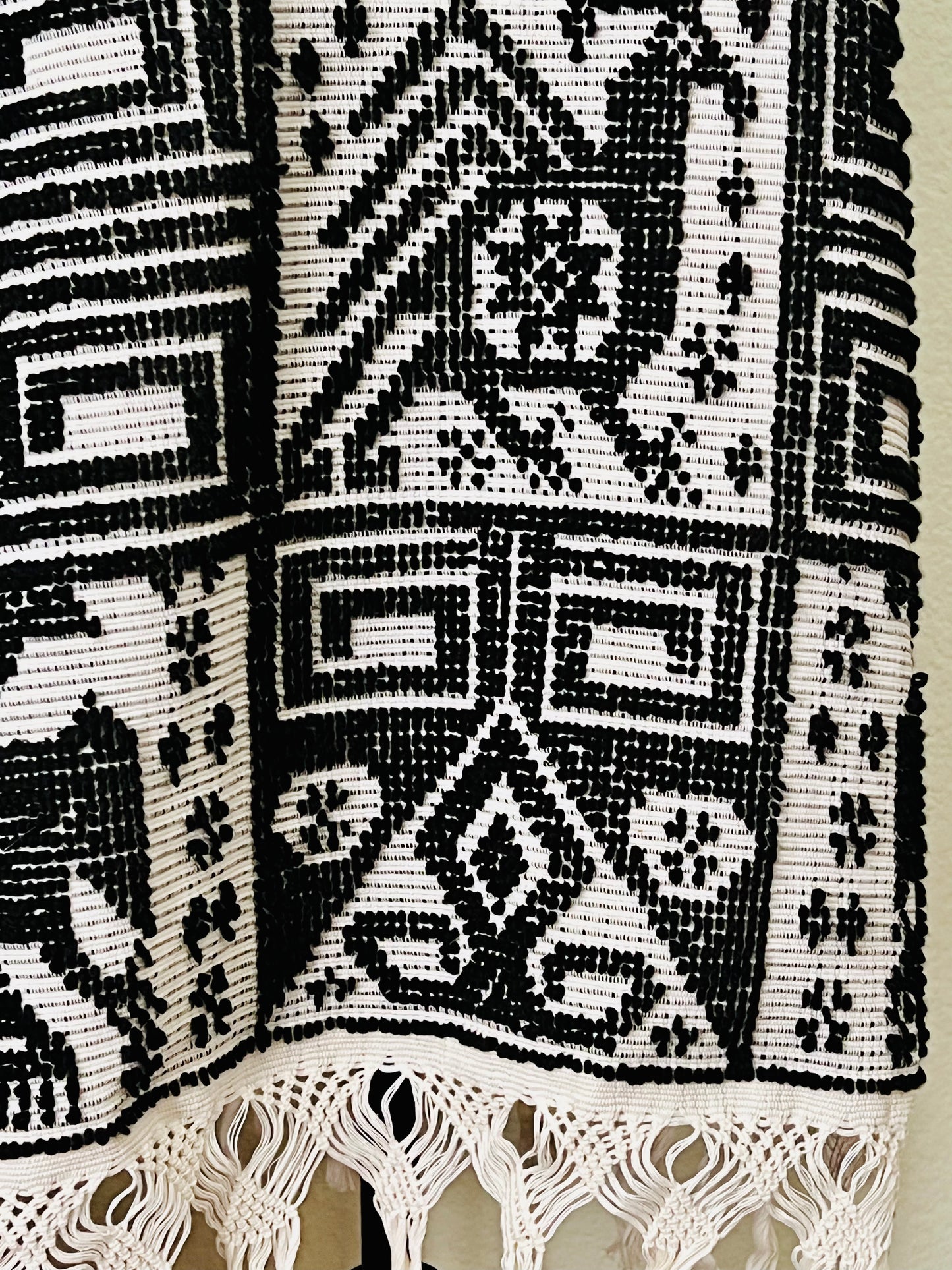 Confetti Black &White Woven Huipil