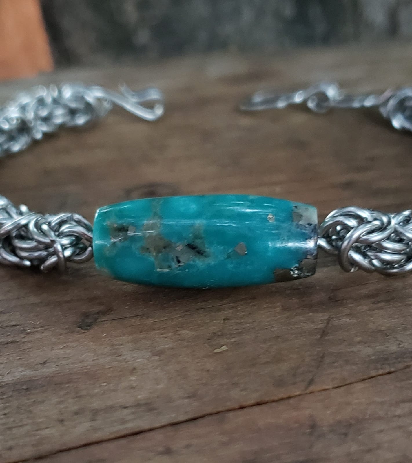 Stainless Steel Turquoise Bracelet