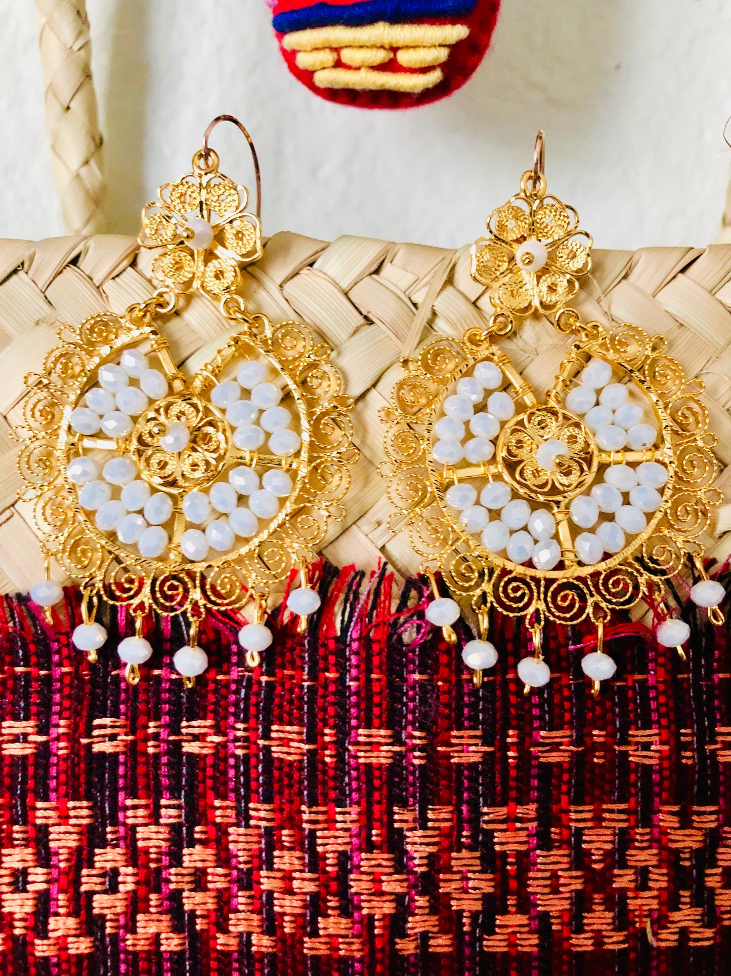 Rosario Filigree Round Earrings