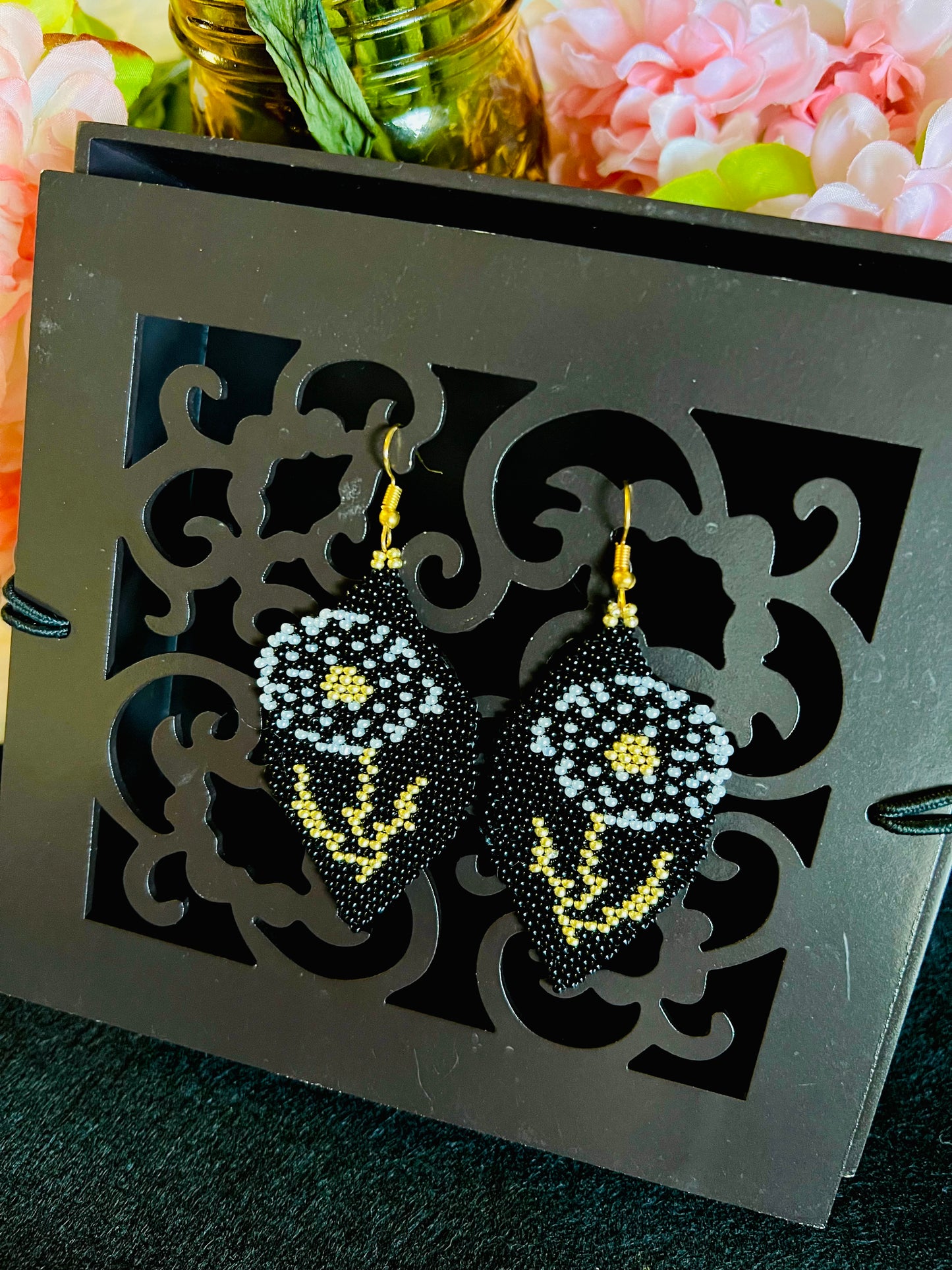 Dandelions Beaded Earrings