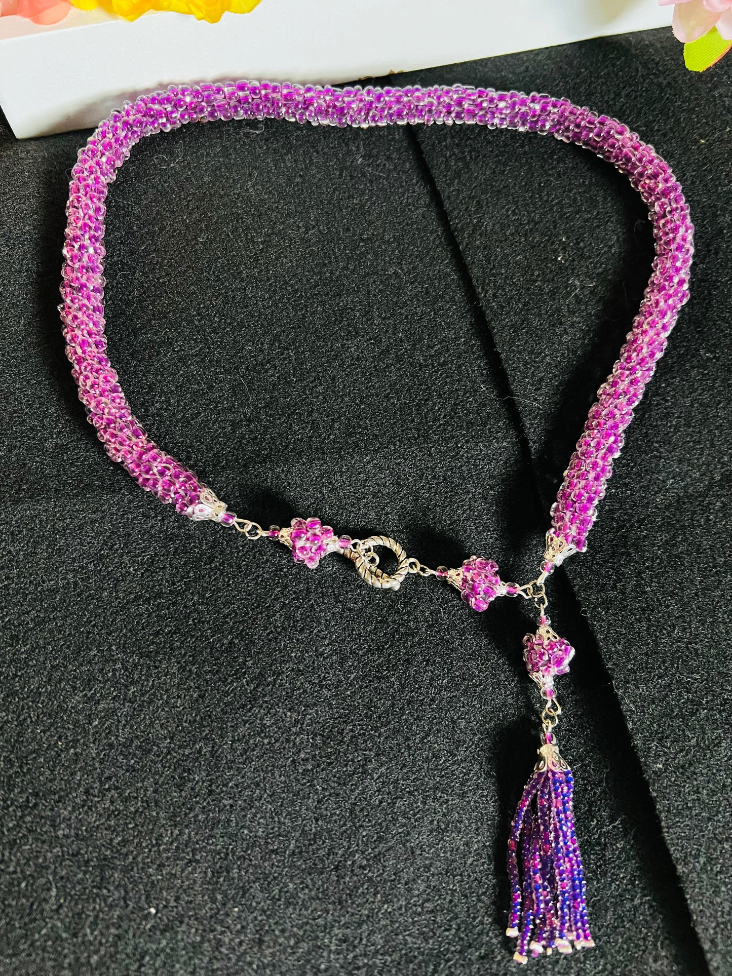 Jacaranda Beaded Necklace