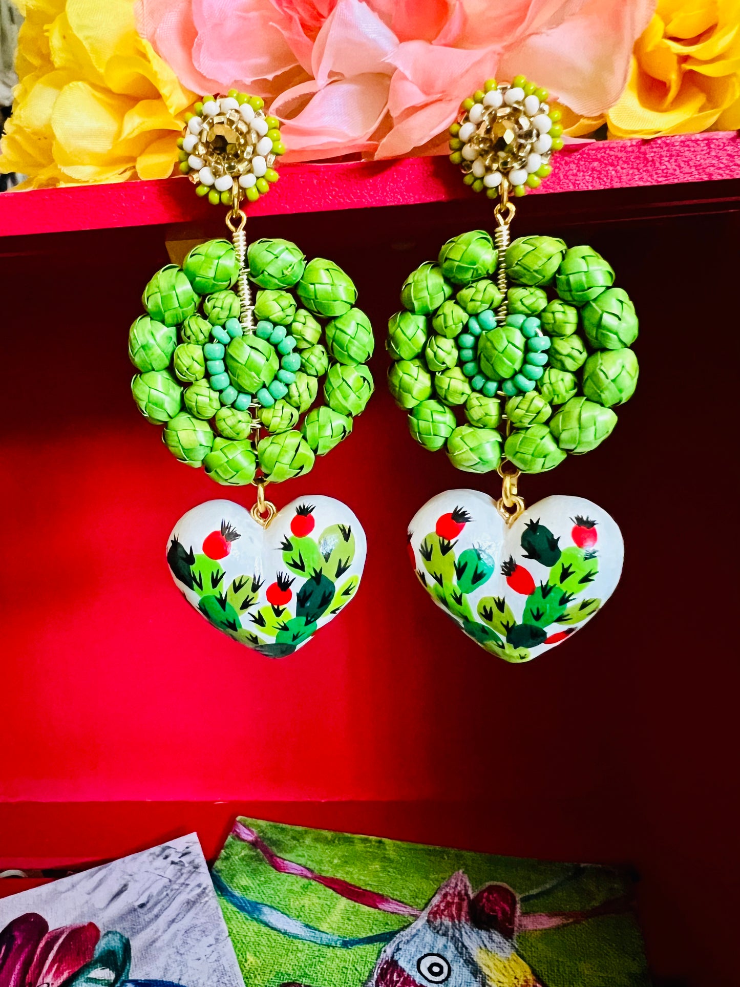 Copal Heart Earrings