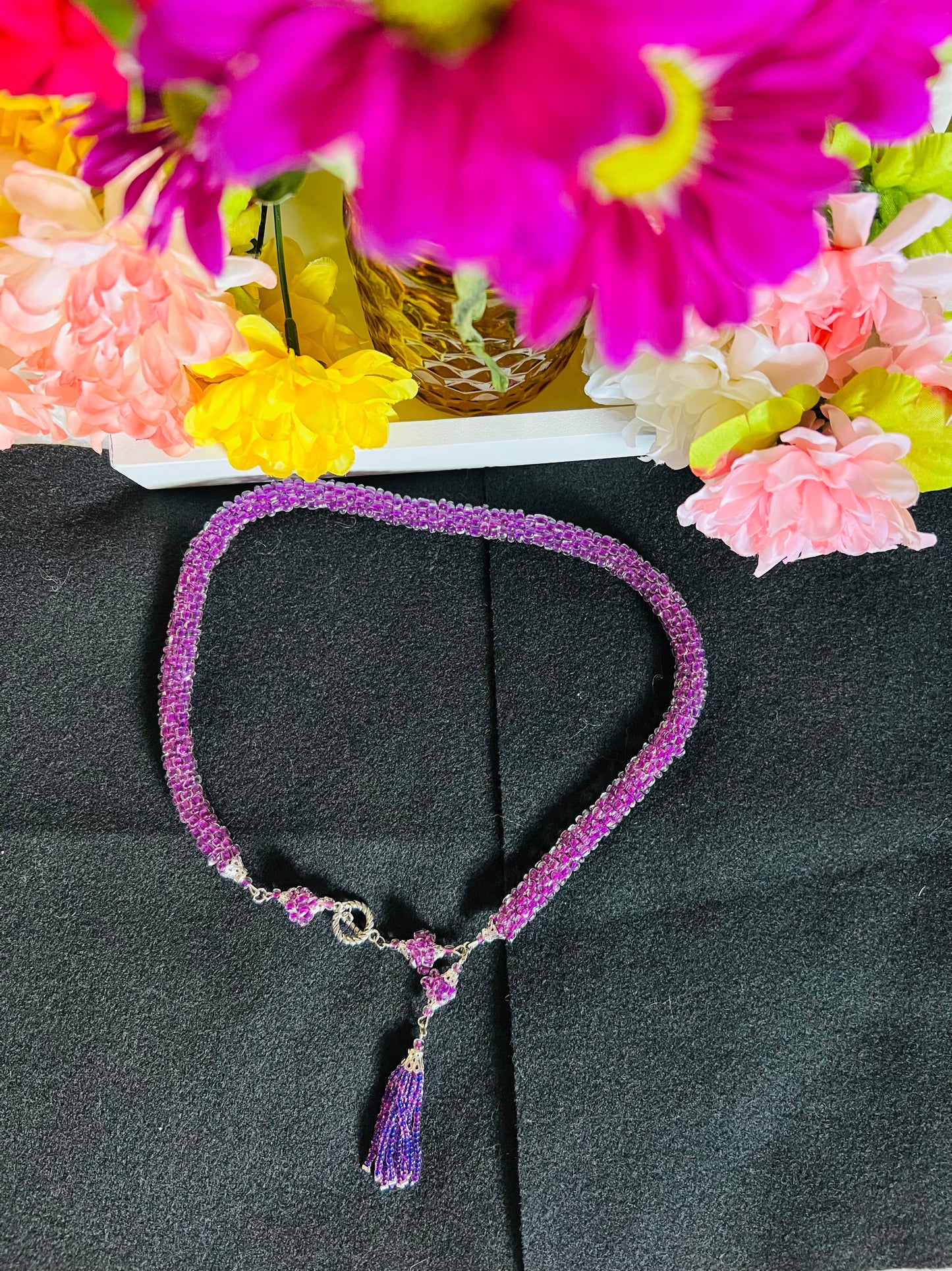 Jacaranda Beaded Necklace