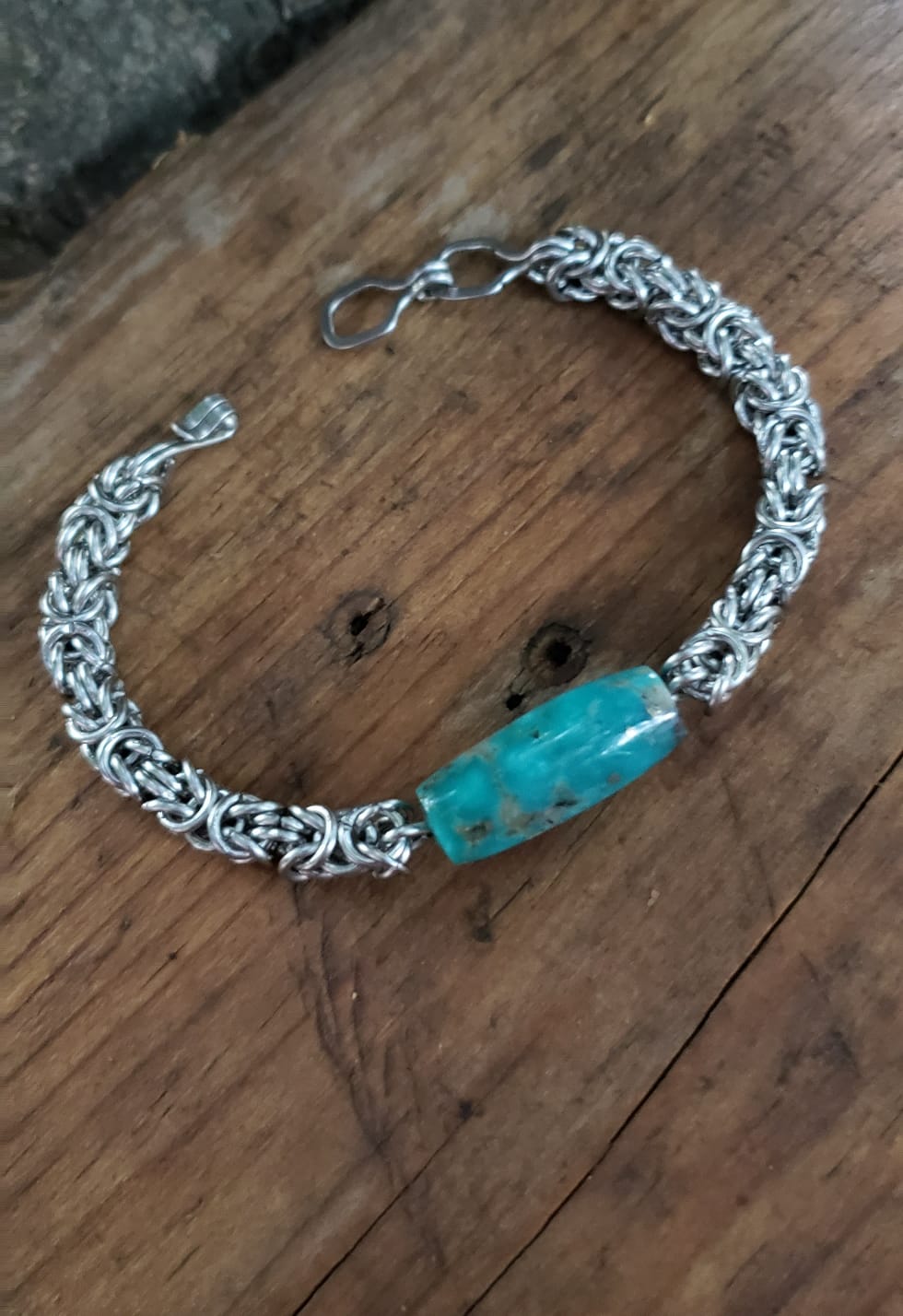 Stainless Steel Turquoise Bracelet