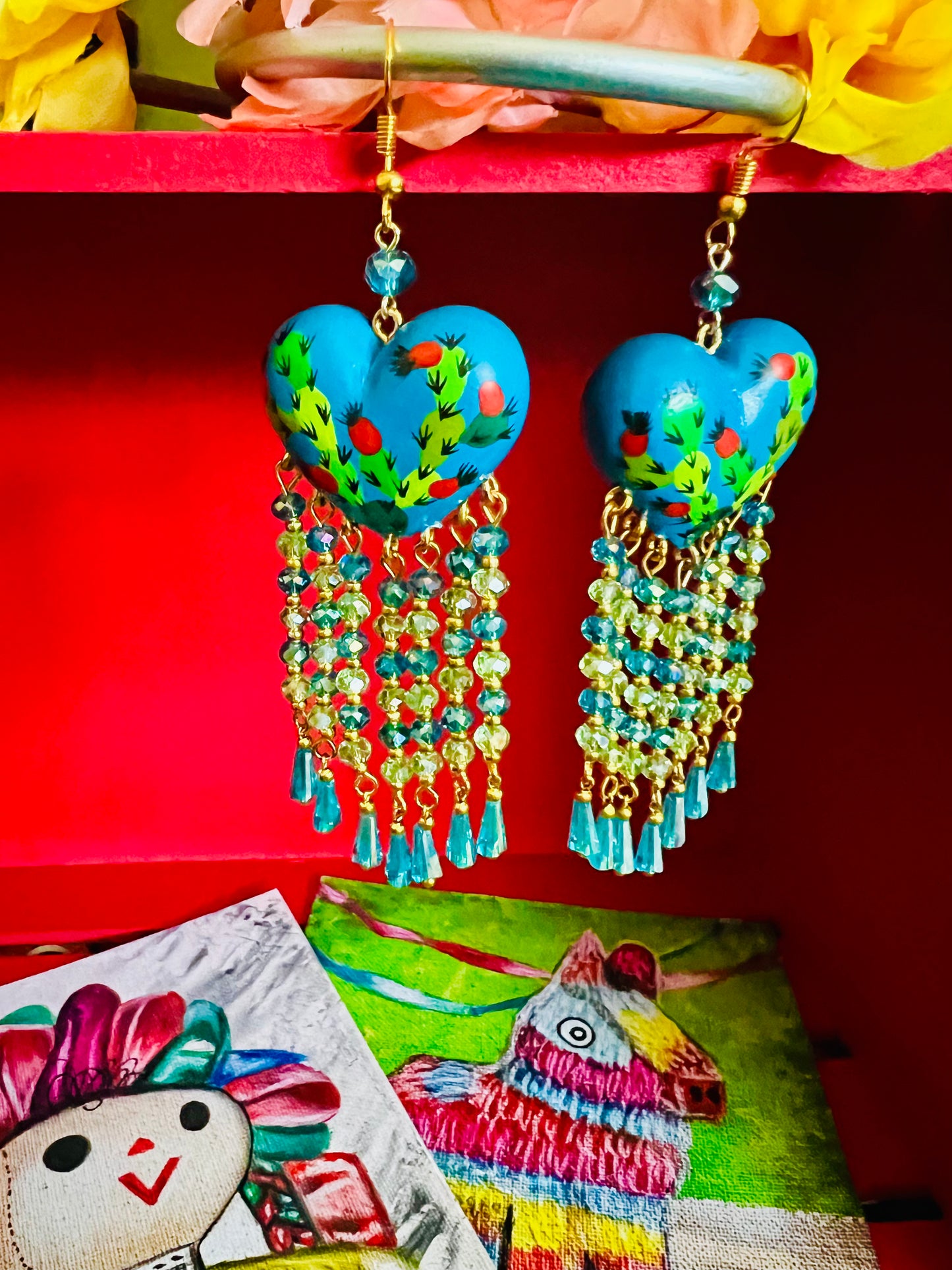 Copal Heart Dazzle Earrings