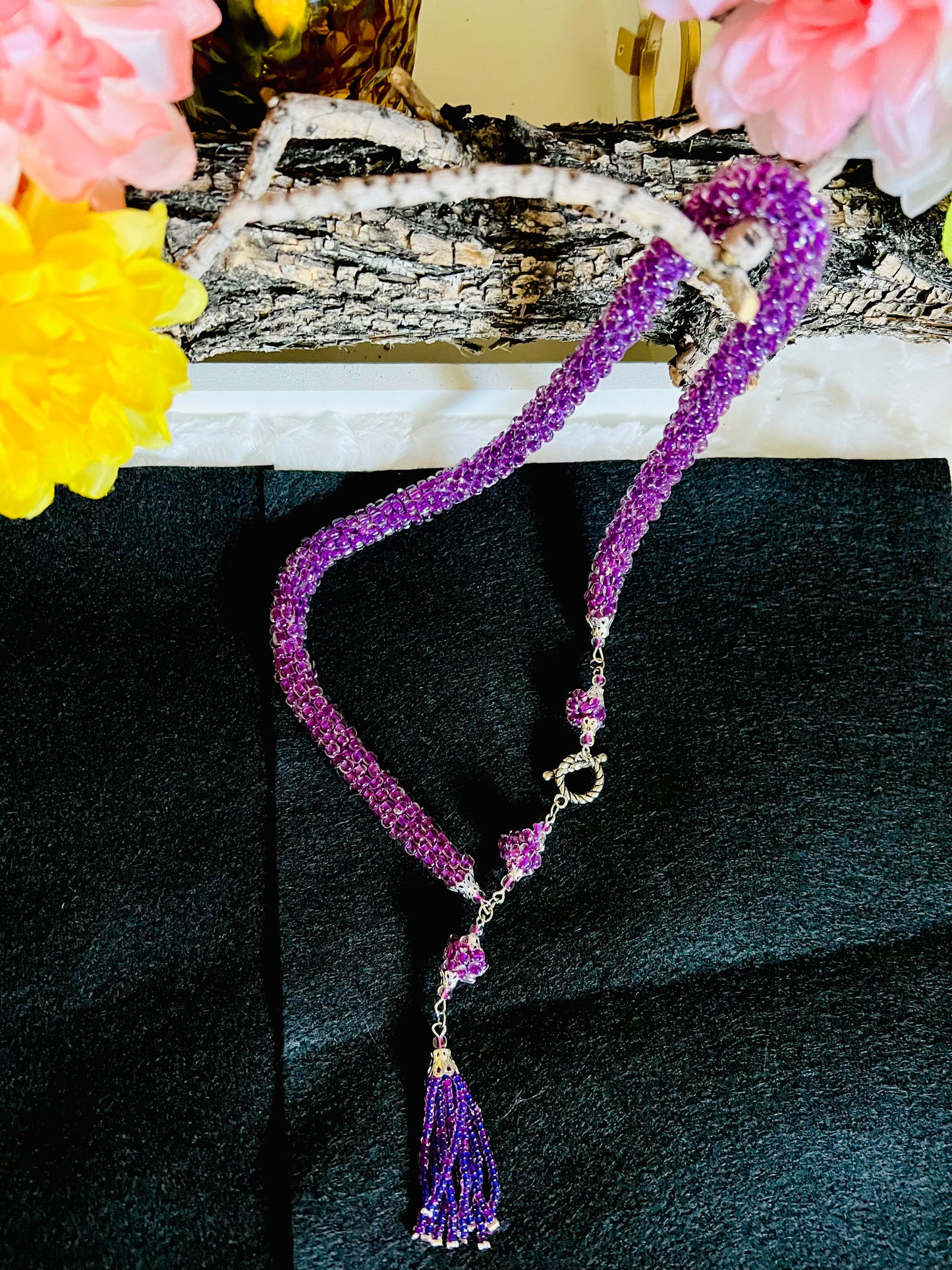 Jacaranda Beaded Necklace