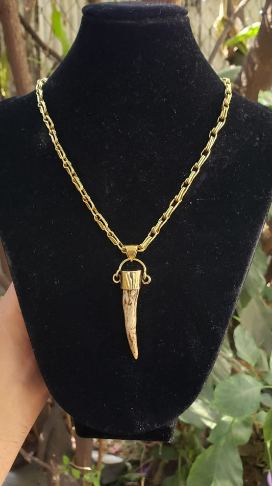 Deer Antler Pedant Necklace