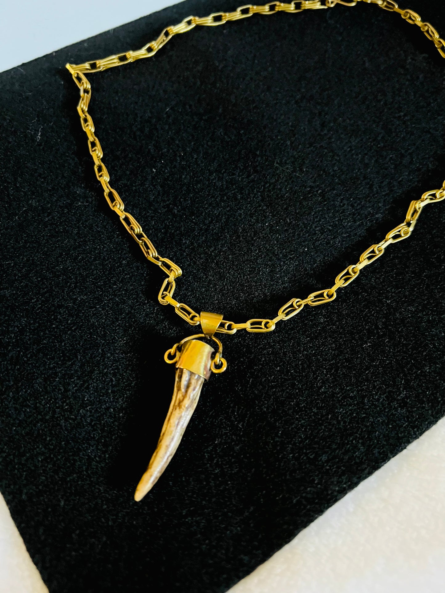 Deer Antler Pedant Necklace