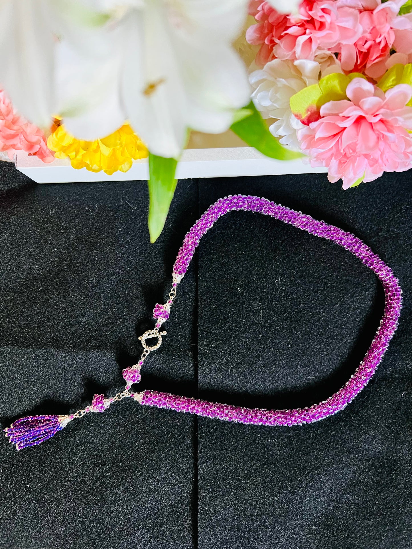 Jacaranda Beaded Necklace