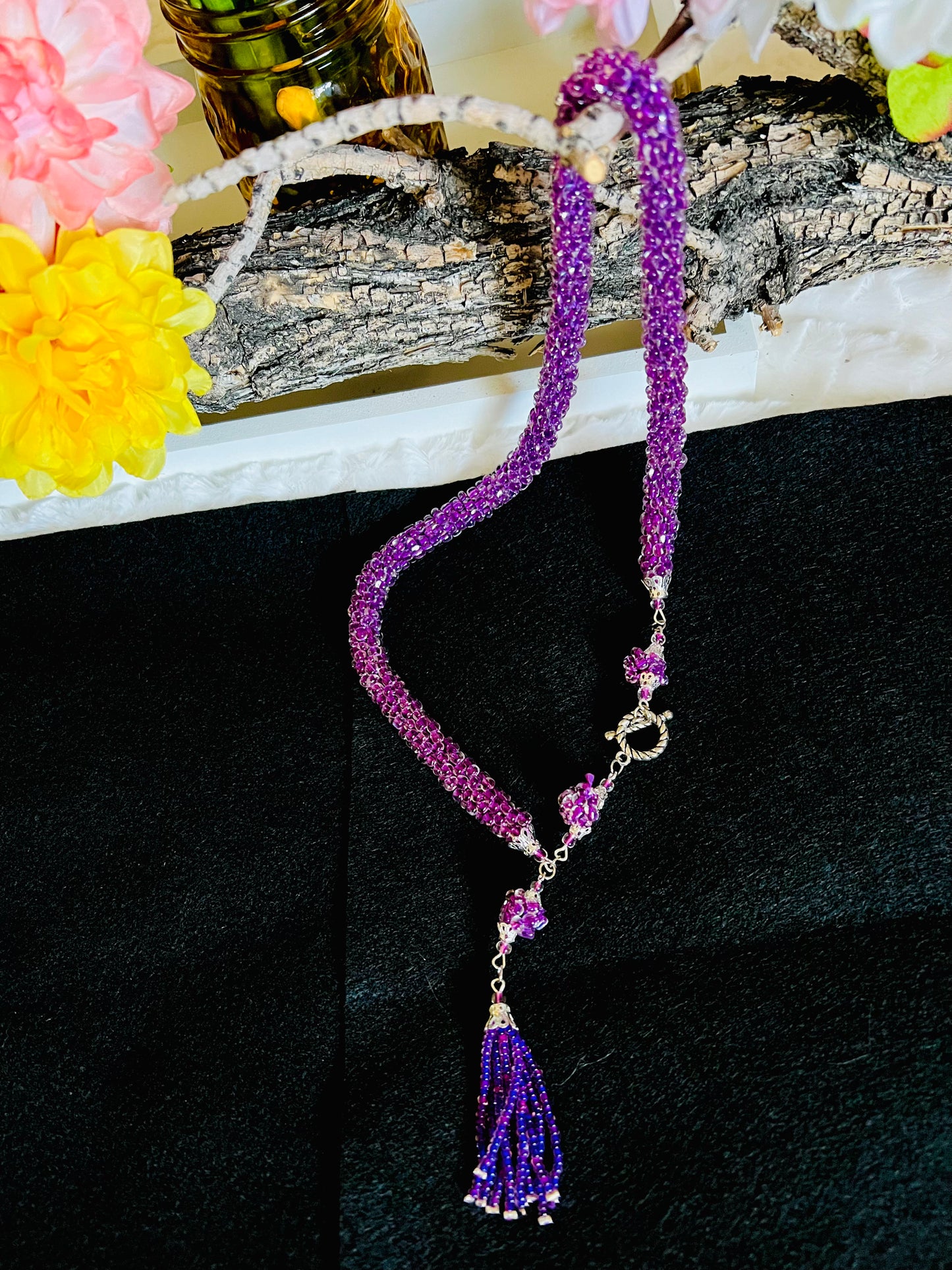 Jacaranda Beaded Necklace