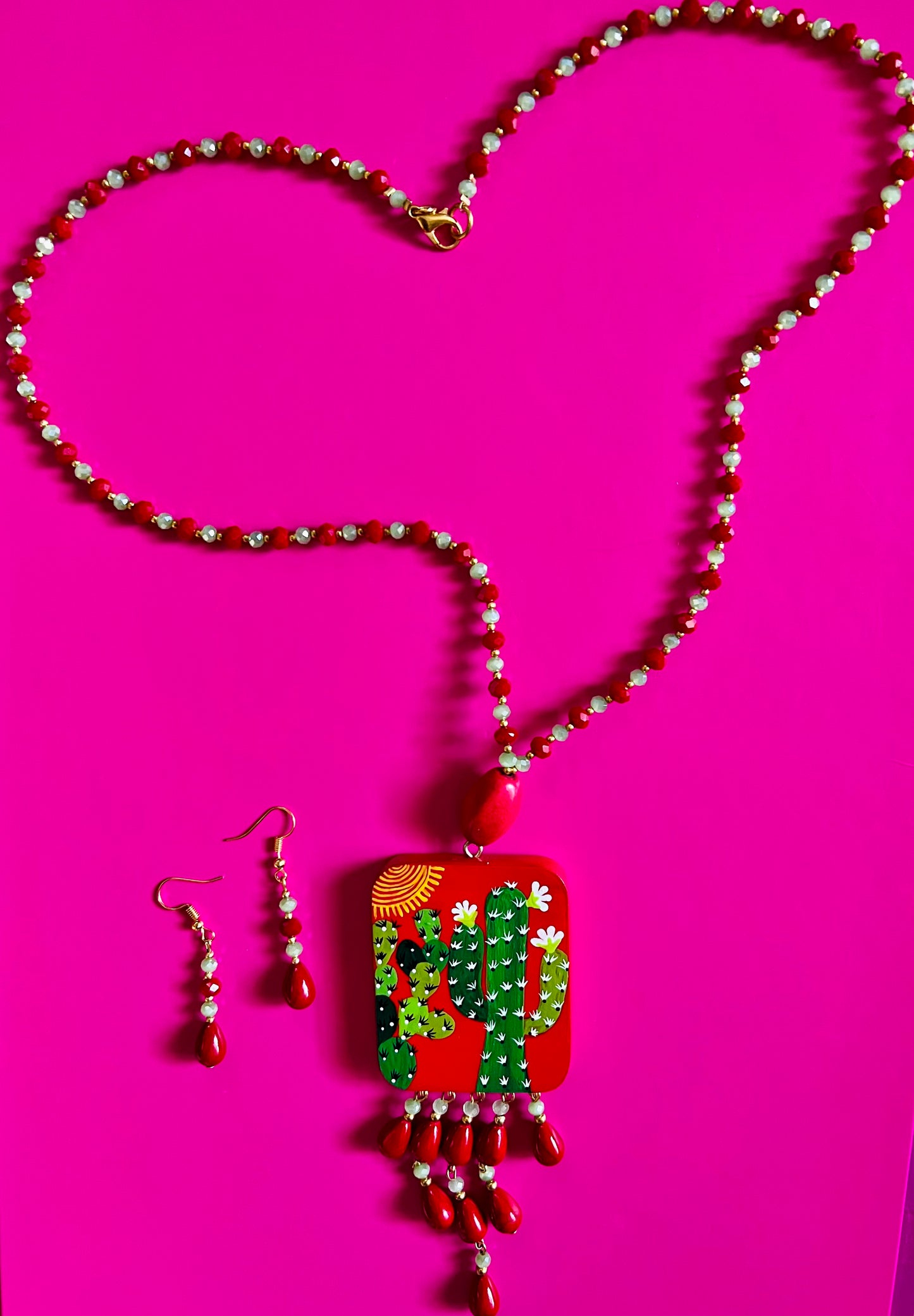 Cactus Necklace Set